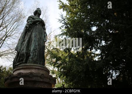 Princess Amalia of Saxe-Weimar-Eisenach Statue, Luxembourg Stock Photo