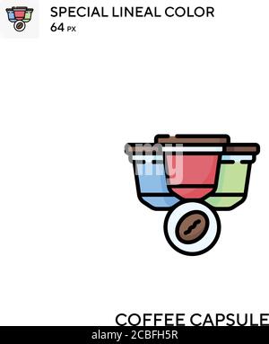 Coffee capsule Simple vector icon. Coffee capsule icons for your business project Stock Vector