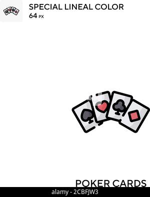 Poker cards Simple vector icon. Poker cards icons for your business project Stock Vector