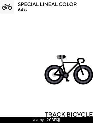 Track bicycle Simple vector icon. Track bicycle icons for your business project Stock Vector