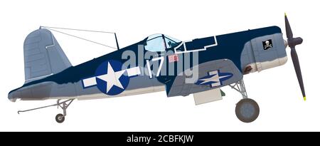 航空機・ヘリコプター F4U Vought Corsair Marines Vought F4U-1A Corsair (BuNo 18005) piloted by Roger Richard