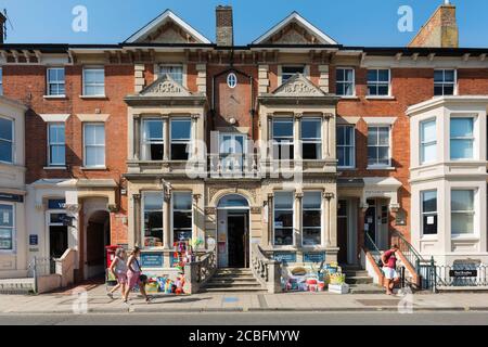 Southwold seaside, view in summer of Southwold post office in the High Street, Suffolk, England, UK Stock Photo