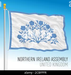 Northern Ireland Assembly flag, United Kingdom, vector illustration Stock Vector