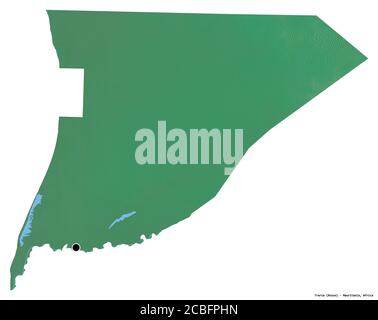 Trarza Shape of Trarza, region of Mauritania, with its capital isolated on ...