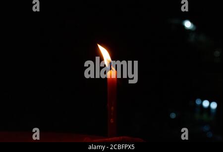 Diya (Candle Light brightening in the festival of Diwali Stock Photo