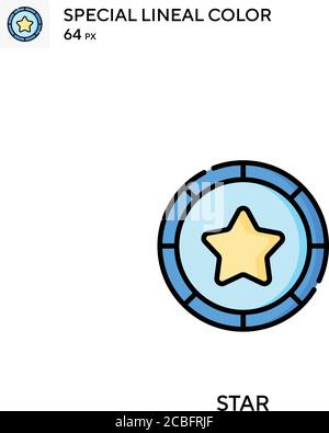 Star Simple vector icon. Star icons for your business project Stock Vector