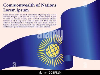 Flag of the Commonwealth of Nations, Commonwealth of Nations, British Commonwealth. Bright, colorful vector illustration Stock Vector