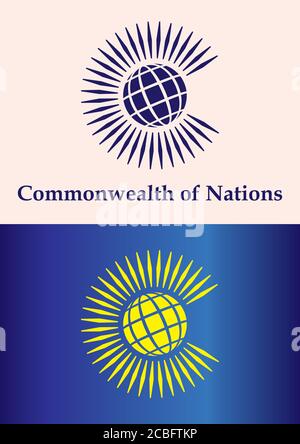 Flag of the Commonwealth of Nations, Commonwealth of Nations, British Commonwealth. Bright, colorful vector illustration Stock Vector