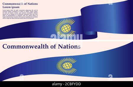 Flag of the Commonwealth of Nations, Commonwealth of Nations, British Commonwealth. Bright, colorful vector illustration Stock Vector