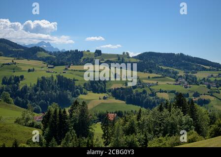 Mountain panorama in Appenzell in Switzerland Stock Photo - Alamy