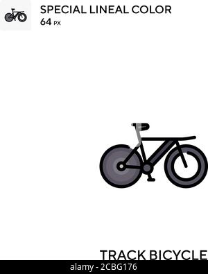 Track bicycle Simple vector icon. Track bicycle icons for your business project Stock Vector