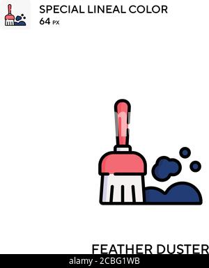 Feather duster Simple vector icon. Feather duster icons for your business project Stock Vector