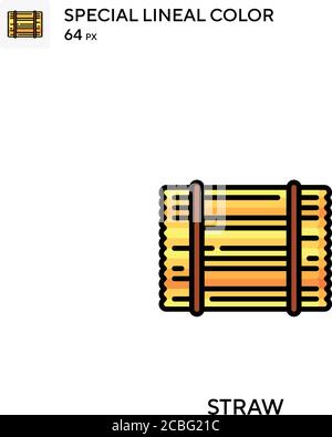 Straw Simple vector icon. Straw icons for your business project Stock Vector