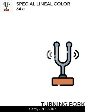 Turning fork Simple vector icon. Turning fork icons for your business project Stock Vector