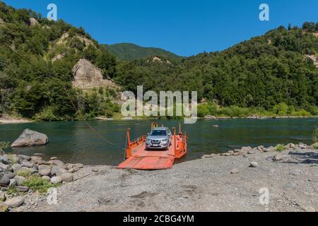 landscape on the bio bio river at Loncopangue, Chile Stock Photo - Alamy