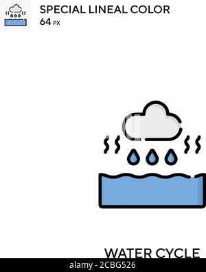 Water cycle Simple vector icon. Water cycle icons for your business project Stock Vector