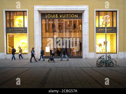 Munich, Germany : Louis Vuitton logo. Louis Vuitton Malletier is a french fashion house founded ...