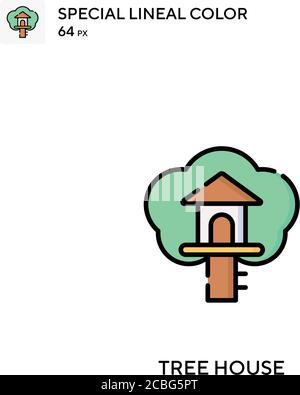 Tree house Simple vector icon. Tree house icons for your business project Stock Vector