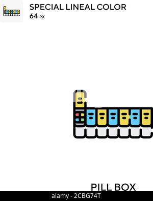 Pill box Simple vector icon. Pill box icons for your business project Stock Vector