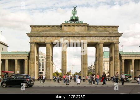 Berlin, Germany 28 January 2017: Brandenburg Gate law point Stock Photo