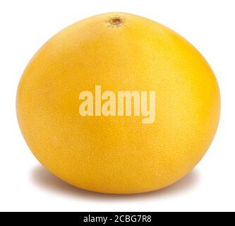 pomelo path isolated on white Stock Photo