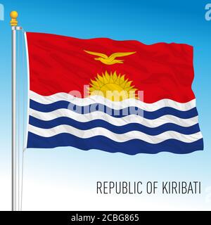 Kiribati official national flag, vector illustration Stock Vector