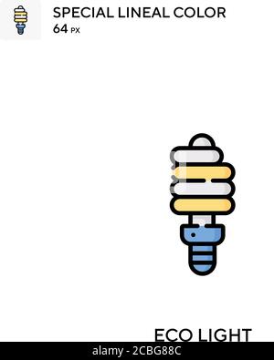 Eco light Simple vector icon. Eco light icons for your business project Stock Vector