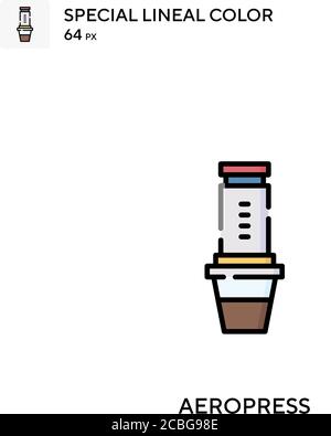 Aeropress Simple vector icon. Aeropress icons for your business project Stock Vector
