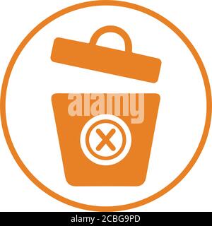 Recycle bin, Trash can icon isolated on white background. Simple vector illustration for graphic and web design. Stock Vector