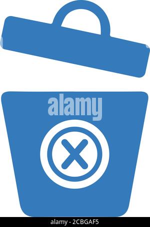 Recycle bin, Trash can icon isolated on white background. Simple vector illustration for graphic and web design. Stock Vector