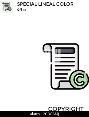 Copyright Simple vector icon. Copyright icons for your business project Stock Vector