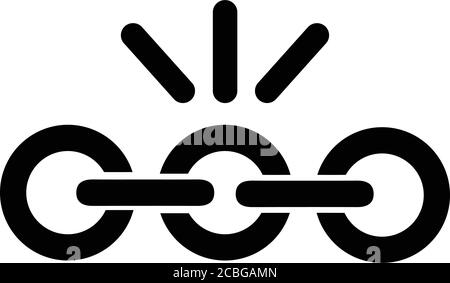 Hyperlink icon, External link symbol isolated on white background. Simple vector illustration for graphic and web design. Stock Vector
