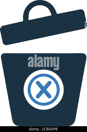 Recycle bin, Trash can icon isolated on white background. Simple vector illustration for graphic and web design. Stock Vector