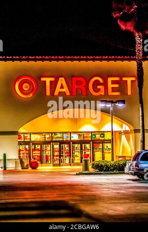 A Target Store at night in the Oxnard , Ventura, Camariillo area of California USA Stock Photo