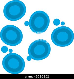 staphylococcus bacterias icon over white background, flat style, vector illustration Stock Vector