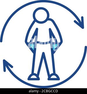 Employee turnover RGB color icon Stock Vector