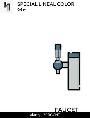 Faucet Simple vector icon. Faucet icons for your business project Stock Vector