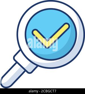 Discovery RGB color icon Stock Vector