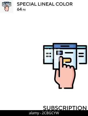 Subscription Simple vector icon. Subscription icons for your business project Stock Vector