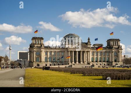 Reichstag - the German parliament in Berlin Germany Stock Photo