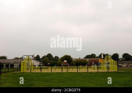 August 2020 - Deserted children's playground in Lydstep Cardiff, Wales' Stock Photo