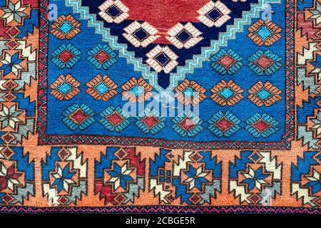 carpet, a beautiful and colored turkish kilim ,detail Stock Photo
