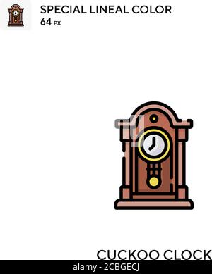 Cuckoo clock Simple vector icon. Cuckoo clock icons for your business project Stock Vector