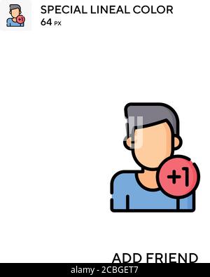 Add friend Simple vector icon. Add friend icons for your business project Stock Vector