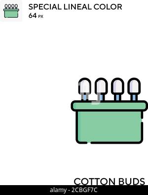 Cotton buds Simple vector icon. Cotton buds icons for your business project Stock Vector