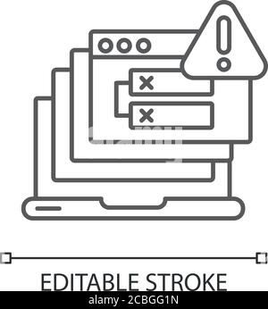 Internal server error linear icon Stock Vector