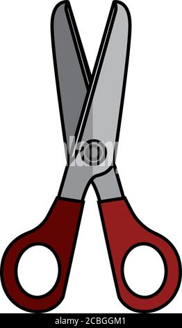 Isolated scissors icon Stock Vector