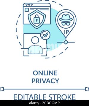 Online privacy concept icon Stock Vector