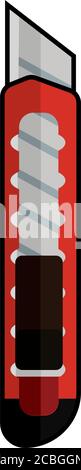 Isolated red paper scalpel Stock Vector