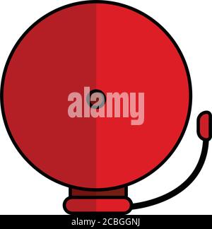 Red school bell icon Stock Vector
